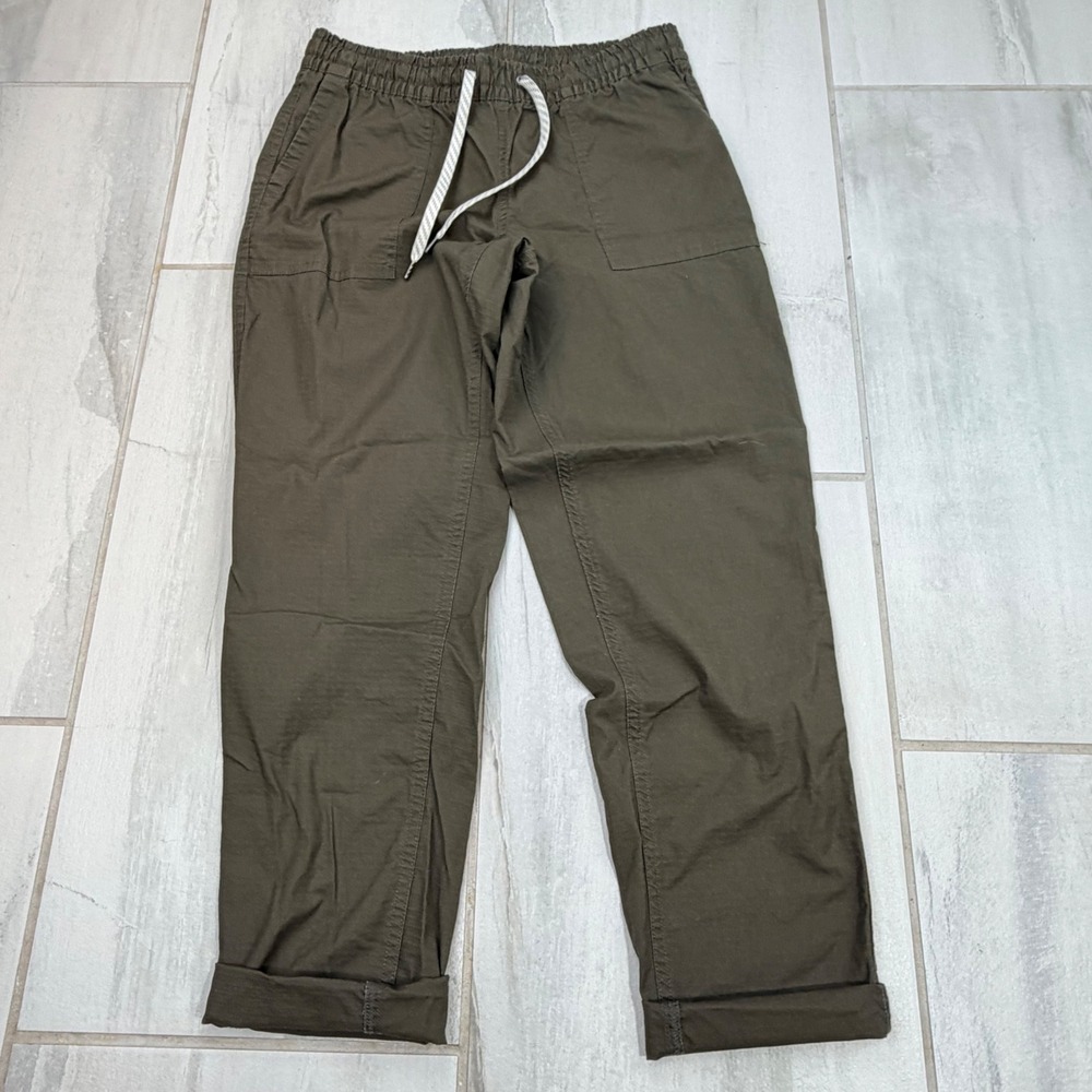 Vuori Ripstop Pant Womens Small Dark Olive Green Elastic Waist Jogger VW450